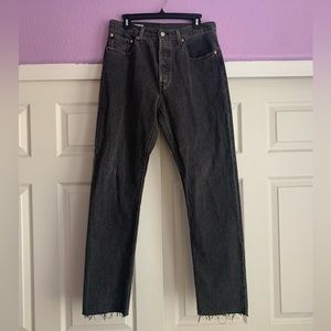 Lightly Used Black Levi 501 Jeans 31x32